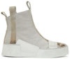 BORIS BIDJAN SABERI OFF-WHITE BAMBA 3.1 HIGH TOP SNEAKERS