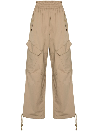 Dion Lee Wide-leg Cargo Trousers Beige In Neutrals