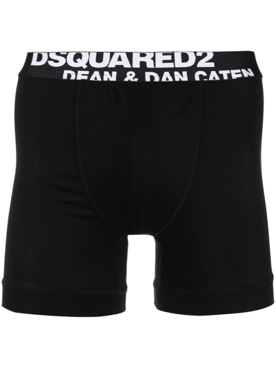 Dsquared2 Logo-trim Boxers In Black