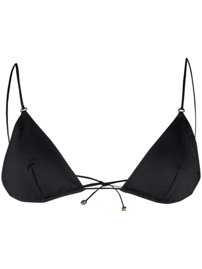 Stella Mccartney Padded Triangle Bikini Top In Black