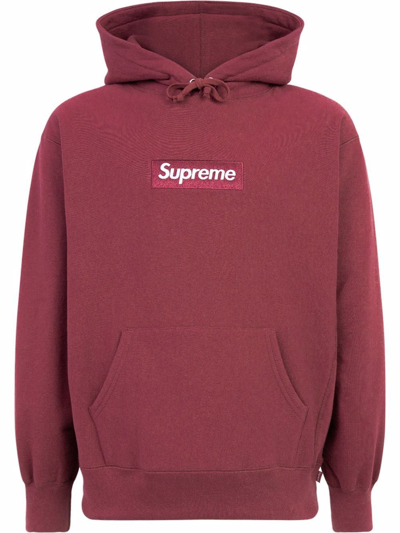 Supreme Box Logo Hoodie "fw 21" Sneakers In Red