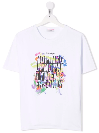 Pinko Teen Graphic-print T-shirt In White
