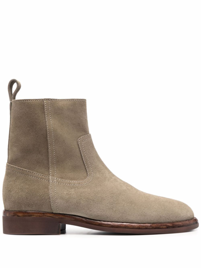 Isabel Marant Suede Zipped Ankle Boots In 50ta Taupe
