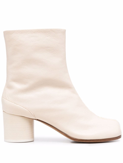 Maison Margiela Tabi Ankle Boots In White