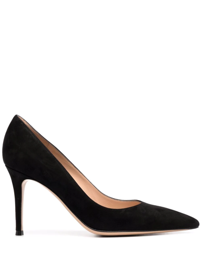 Gianvito Rossi 85mm Pointed-toe Leather Pumps In Black