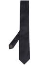 Canali Textured Silk Tie In Blue