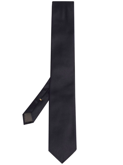Canali Textured Silk Tie In Blue