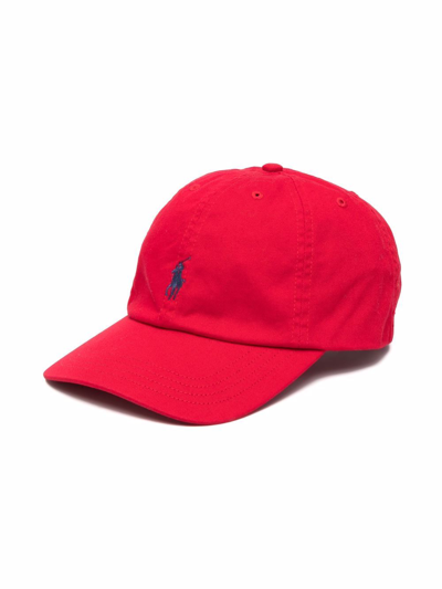 Polo Ralph Lauren Kids' Embroidered-logo Baseball Cap In Red