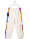 Stella Mccartney Logo-print Drawstring Track Pants In Neutrals