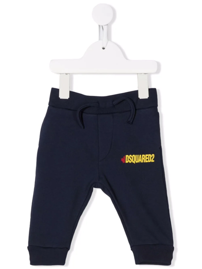 Dsquared2 Babies' Logo-print Track Trousers In Blue
