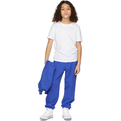 Pangaia Kids Blue Organic Cotton 365 Track Pants In Cobalt Blue