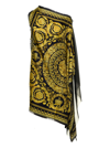 VERSACE SILK TWILL DRESS WITH BAROQUE PRINT