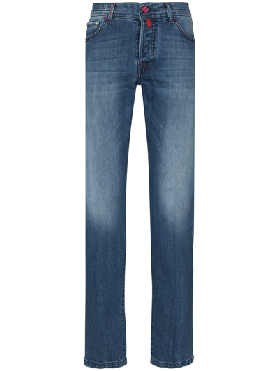 Kiton Straight-cut Denim Jeans In Blue