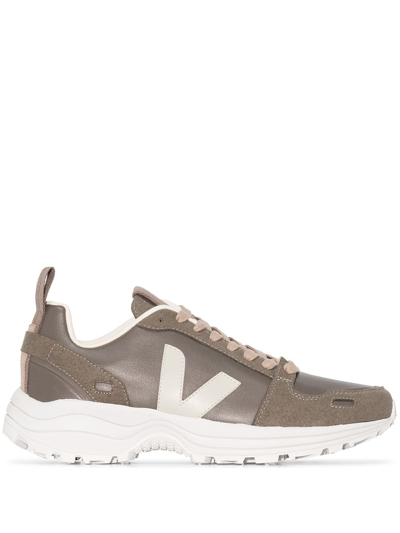 Rick Owens Taupe Veja Edition Hiking Trainers In Grey