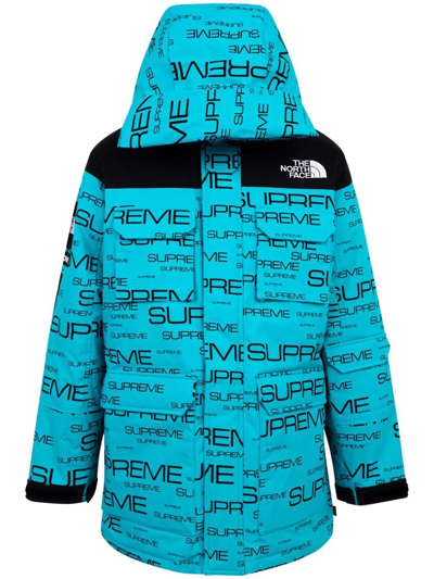 Supreme X The North Face Coldworks 700蓬松度羽绒派克大衣 In Blue
