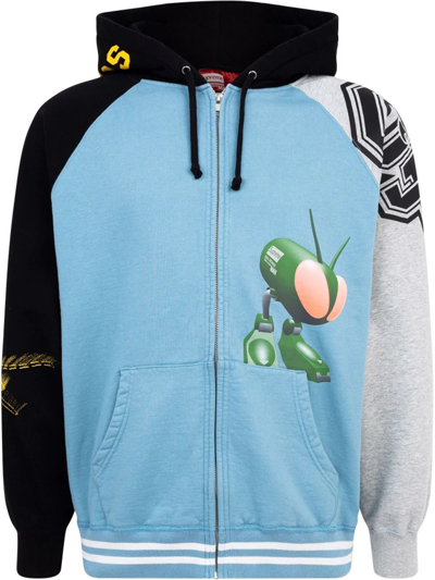 Supreme X Junya Watanabe Zip-up Hoodie In Blue