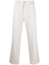 CLOSED HIGH-WAIST STRAIGHT LEG TROUSERS