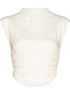 Reformation Lindy Organic Cotton Crop Top In Neutrals