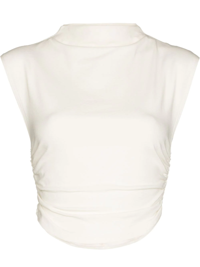 Reformation Lindy Organic Cotton Crop Top In Neutrals