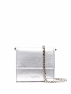 MM6 MAISON MARGIELA METALLIC CHAIN-STRAP PURSE