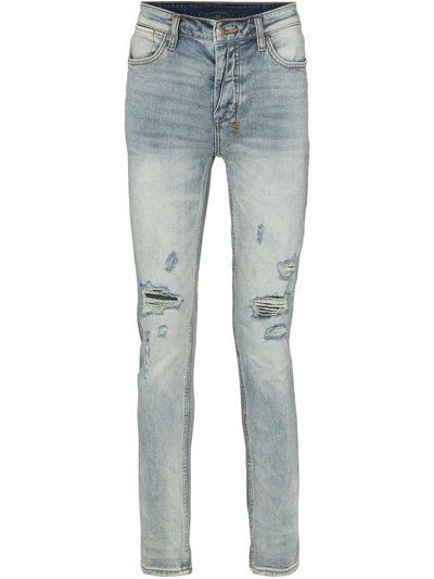 Ksubi Van Winkle Light Blue Distressed Skinny Jeans