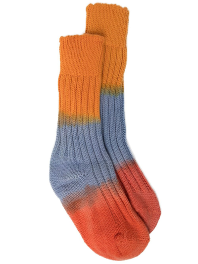The Elder Statesman Dip Yosemite Tie-dye Socks In Multicolour