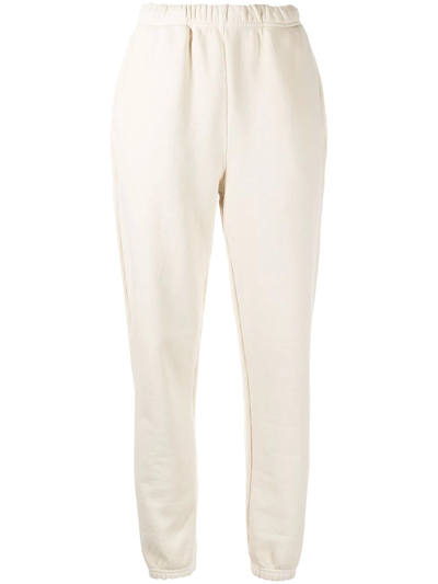 Les Tien Elasticated Cotton Track Pants In Nude