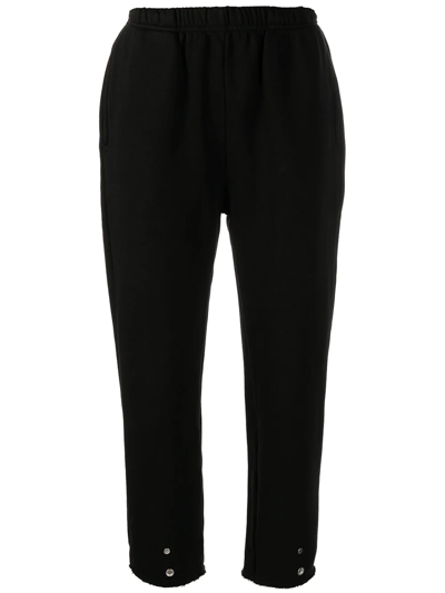Les Tien Cropped Straight-leg Joggers In Black