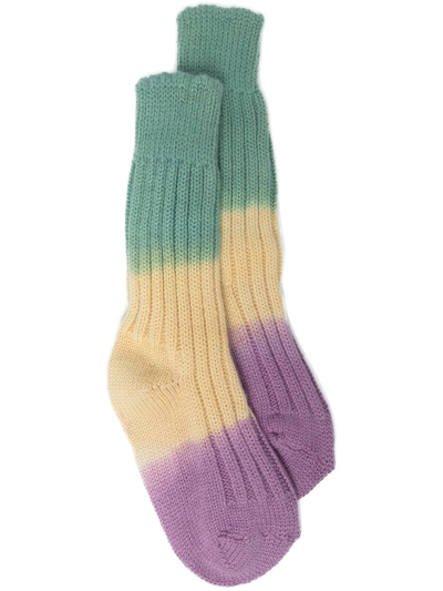 The Elder Statesman Dip Yosemite Tie-dye Socks In Multicolour