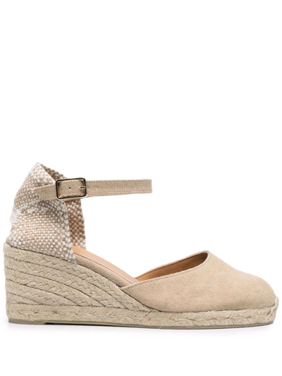 Castaã±er Carol Espadrille Wedges In Brown