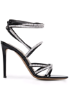 Alexandre Vauthier Crystal-embellished Strap Sandals In Black