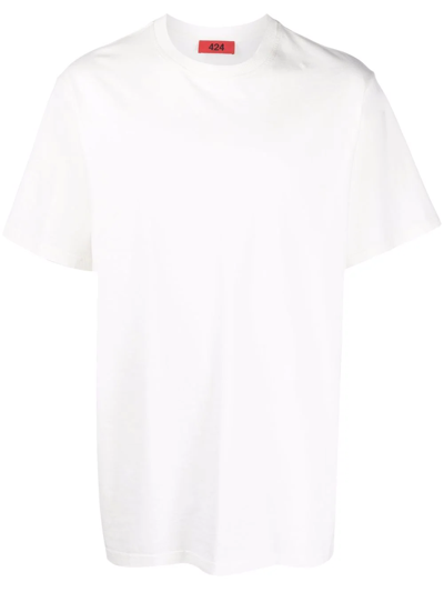 424 Short-sleeve Crew-neck T-shirt In Weiss
