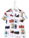 PAUL SMITH JUNIOR CAMERA-PRINT COTTON SHIRT