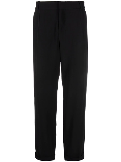 Balmain Mid-rise Straight-leg Trousers In Nero