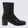 MAISON MARGIELA BLACK LEATHER ANKLE BOOTS