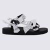 ARIZONA LOVE WHITE COTTON TREKKY SANDALS