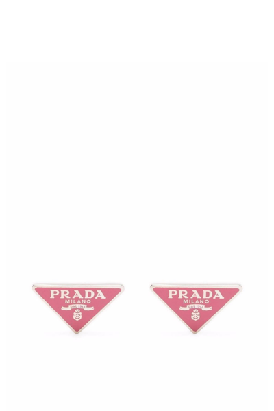 Prada Orecchini Symbole Rosa In Begonia Pink