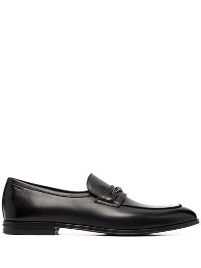 Bally Weram Chain-embellished Loafers In Schwarz