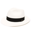 SAINT LAURENT LOGO-PATCH WOVEN FEDORA