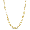 Amour Fancy Paperclip Chain Necklace In 18k Yellow Gold Plated Sterling Silver In Yellow