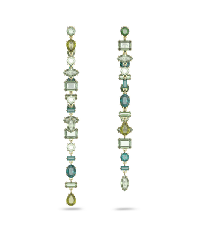 Swarovski 'gema' Asymmetric Crystal Drop Earrings In Multicolor