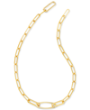 KENDRA SCOTT 14K GOLD-PLATED PAVE LINK 18" COLLAR NECKLACE