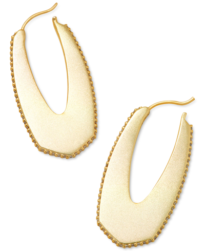 Kendra Scott Pave-edge Hoop Earrings In Gold