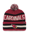 47 Brand Men's '47 Cardinal Arizona Cardinals Bering Cuffed Knit Hat With Pom In Cardinal