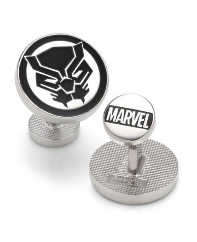 Marvel Black Panther Mask Cufflinks In Silver