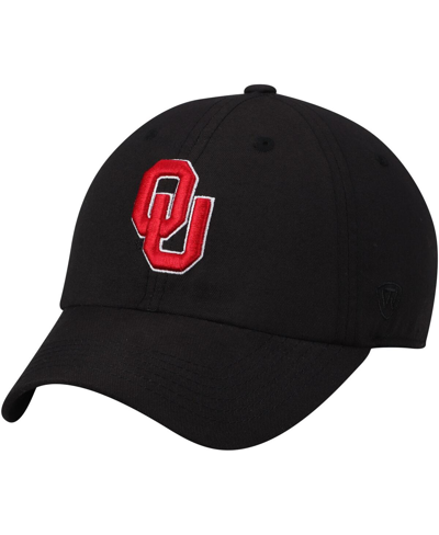 Top Of The World Men's  Black Oklahoma Sooners Primary Logo Staple Adjustable Hat