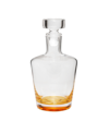 CLASSIC TOUCH 3.5" WHISKEY DECANTER WITH COLORED DIPPED BOTTOM