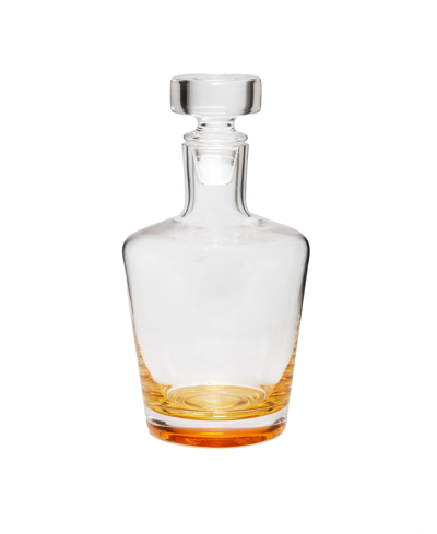 Classic Touch 3.5" Whiskey Decanter With Colored Dipped Bottom In Clear