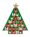 GLITZHOME WOODEN TREE COUNT DOWN CALENDAR DECOR WITH DRAWER