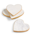 MARTHA STEWART COLLECTION MARBLE HEART COASTERS, SET OF 4, CREATED FOR MACY'S